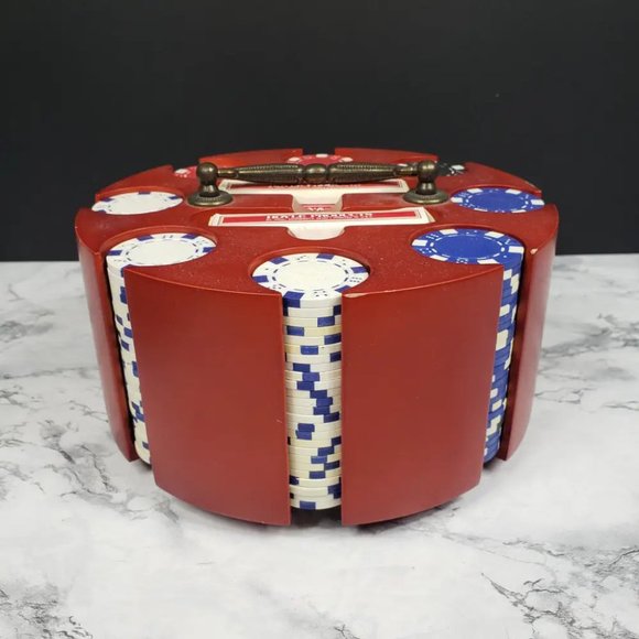 Poker Chip Carousel 200 Chip Set Vintage - Picture 1 of 6